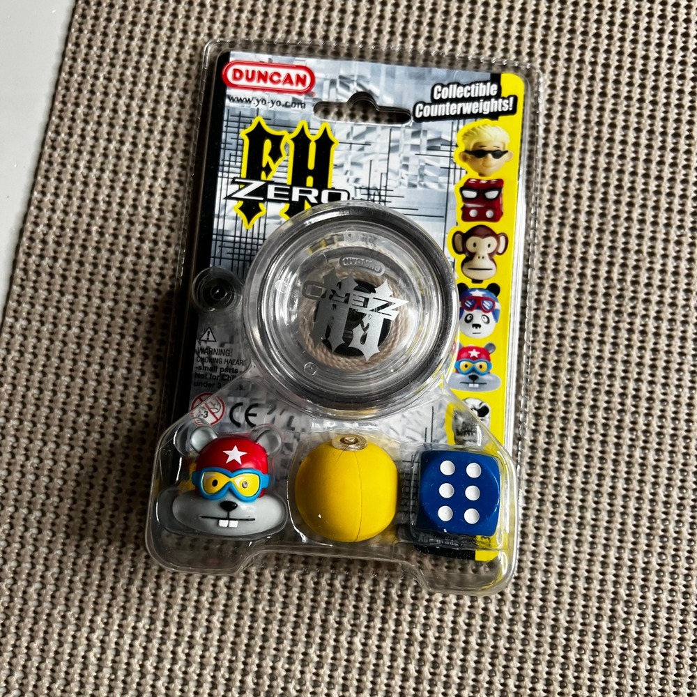 y2k Duncan FH Zero Yo-Yo Clear Freehand 2007 Vintage New Sealed Counterweights
